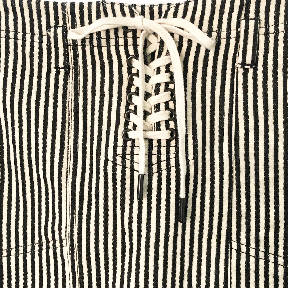 Madewell Striped Lace-Up Skirt (O) - Picture 3 of 9